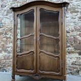 Display Cabinet Silver Cabinet Bookcase Provence Rocaille Louis XV Carved Oak 1960