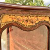 Display Case in Marquetry & Martin Varnish Napoleon III Louis XV Style