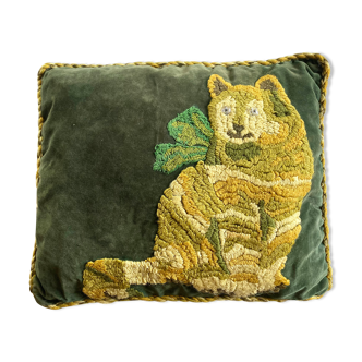 Vintage velvet cushion