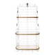 Baker's Shelf – Belle Époque Style – White Lacquered Iron and Brass