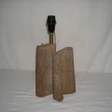 Carved stone lamp base signed from the 70s