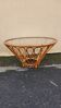 Magnificent vintage rattan and wicker coffee table from the 1960s-1970s.