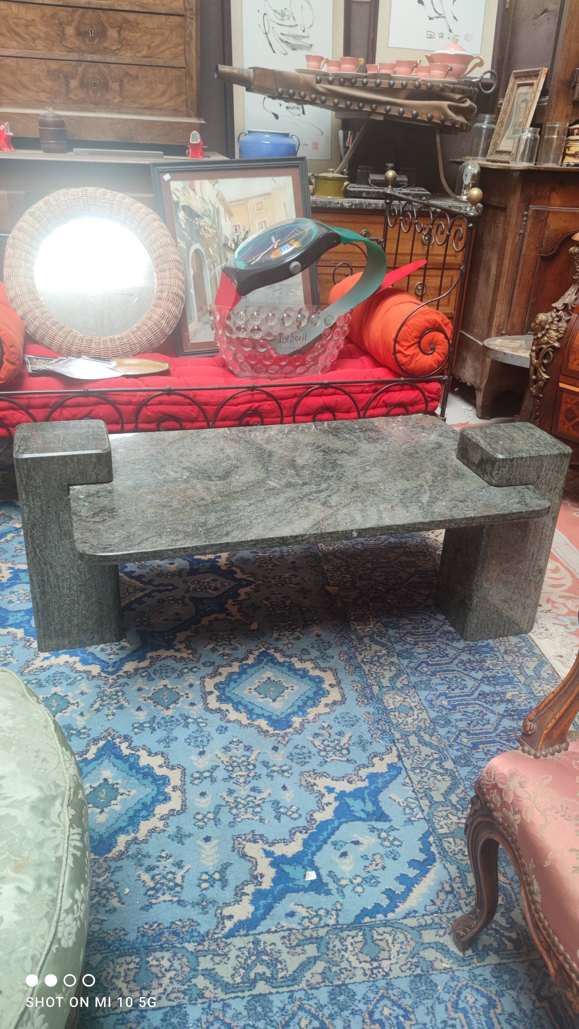 Minimalist granite coffee table circa 1970