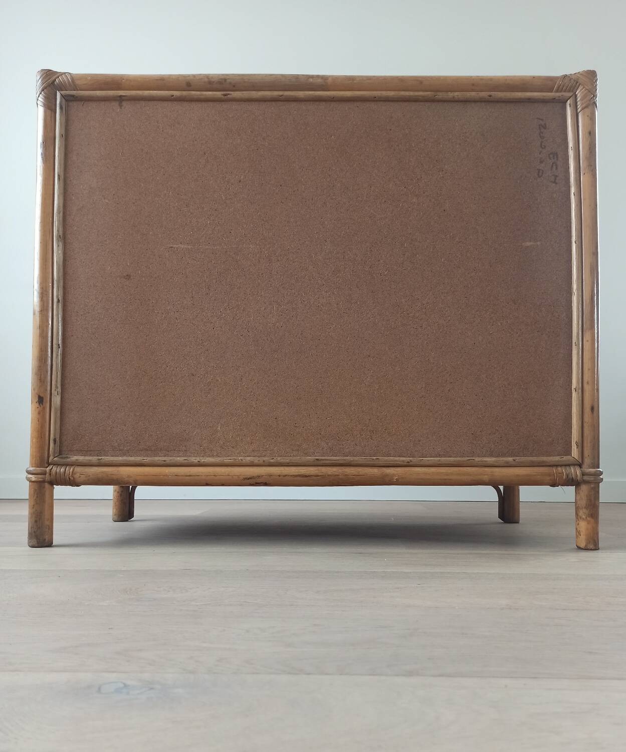 Bamboo and rattan chest of drawers, 70's