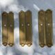 Lot vintage de 3 paires de plaques de porte en laiton lourd Lyon France