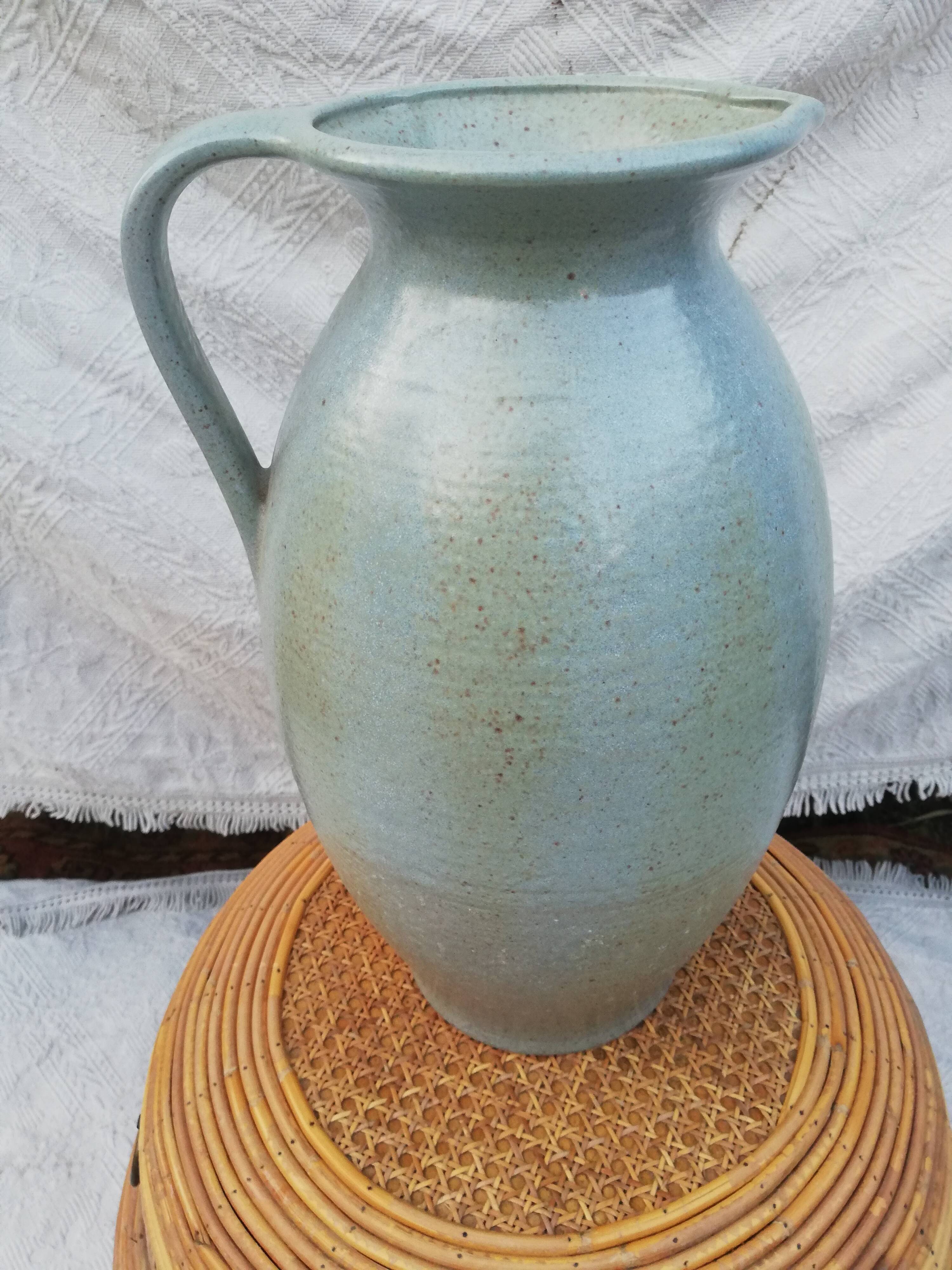 Large Grey Ceramic Vase 1950