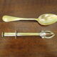 Sugar tongs, ice cubes, pie shovel, spoon, 3 covers Solingen