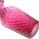 Vintage pink blown glass cornet vase - vintage pineapple shape 18cm