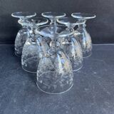 Port wine service – Blown, engraved and cut crystal – Art Deco