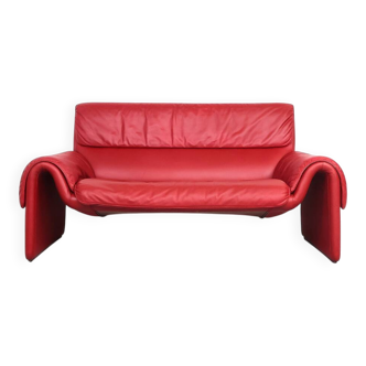 Canapé design en cuir rouge De Sede DS-2011, années 1990