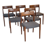6 dining chairs by Niels Otto Moller. Model 77.