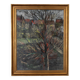 Watercolor on cardboard by Chab XXth tree 1947
