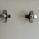 Pair of wall lamps in chromed metal France 1970