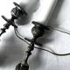 Pair of antique candlestick lamp bases
