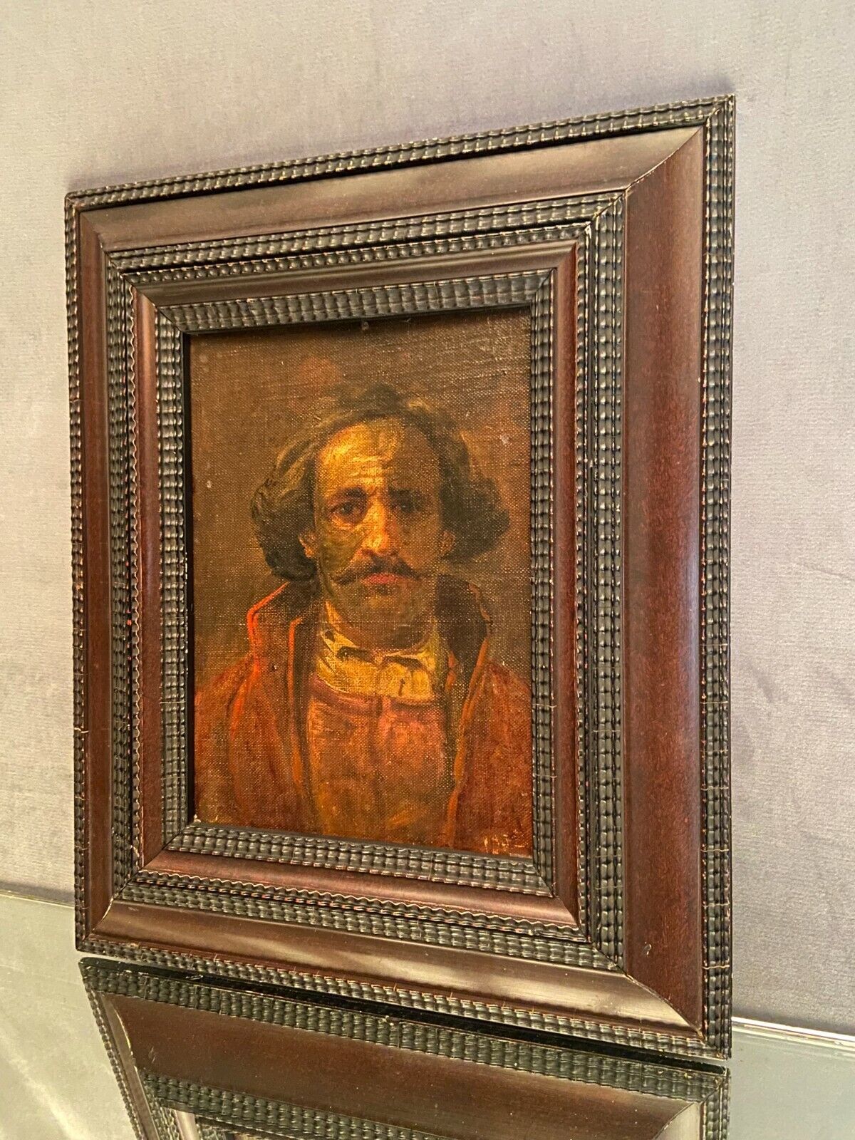 Oil painting on canvas Russian school late 19th century with portrait of a man Riabouchkine