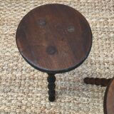 Pair of brutalist tripod stools