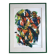 Composition abstraite orange et verte, gouache sur papier, 1989