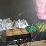 Metal and rattan bedside