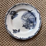 Plates Choisy Le Roi 19th in iron earth, country décor