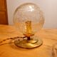Vintage globe table lamp in molded glass