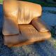 Paire de Fauteuils Vintage en Skai Marron Clair