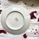 Set of 6 antique dessert plates with gilding, Sologne porcelain