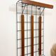 Metal and wood wall coat rack, 1950s-60s.