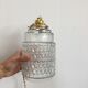 Pair of vintage molded pressed glass pendant lights