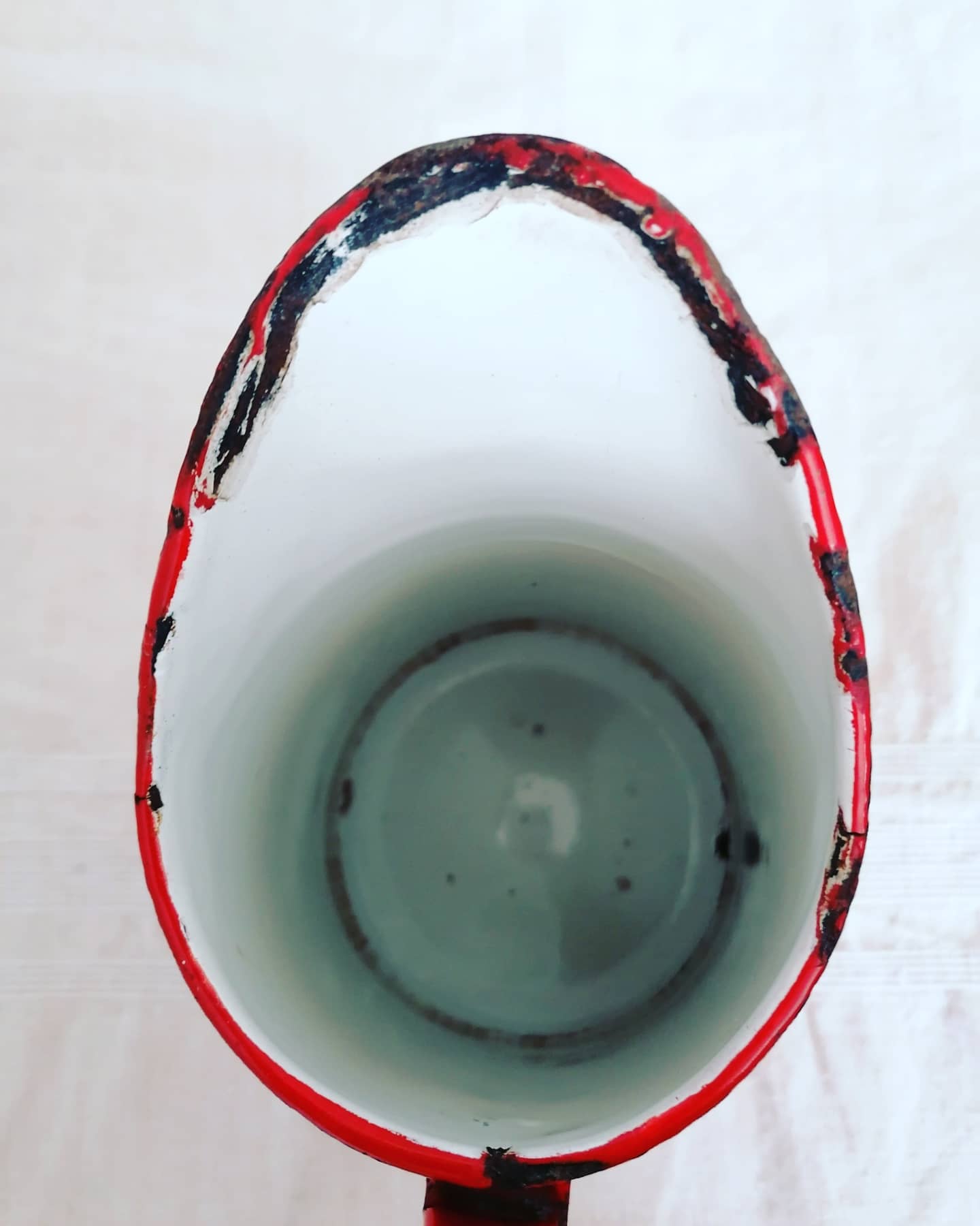 Firefighter red enamelled sheet metal