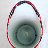 Firefighter red enamelled sheet metal