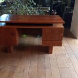 Beautiful desk veneer teak 80s