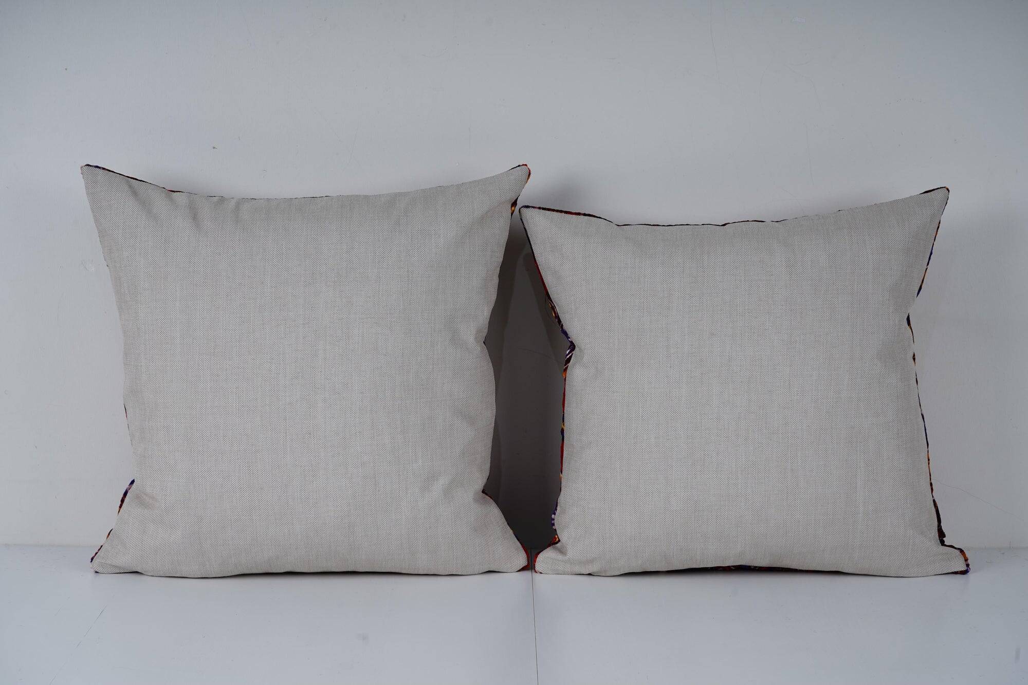 Set of 2 vintage Turkish cushion covers 51x51 cm