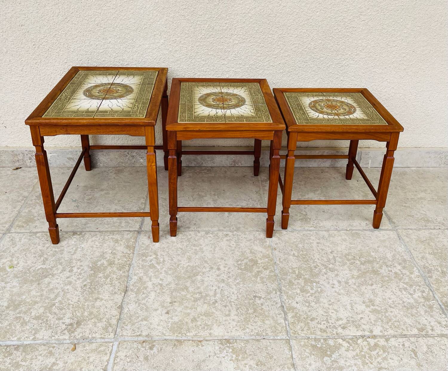 Danish nesting coffee table 1960
