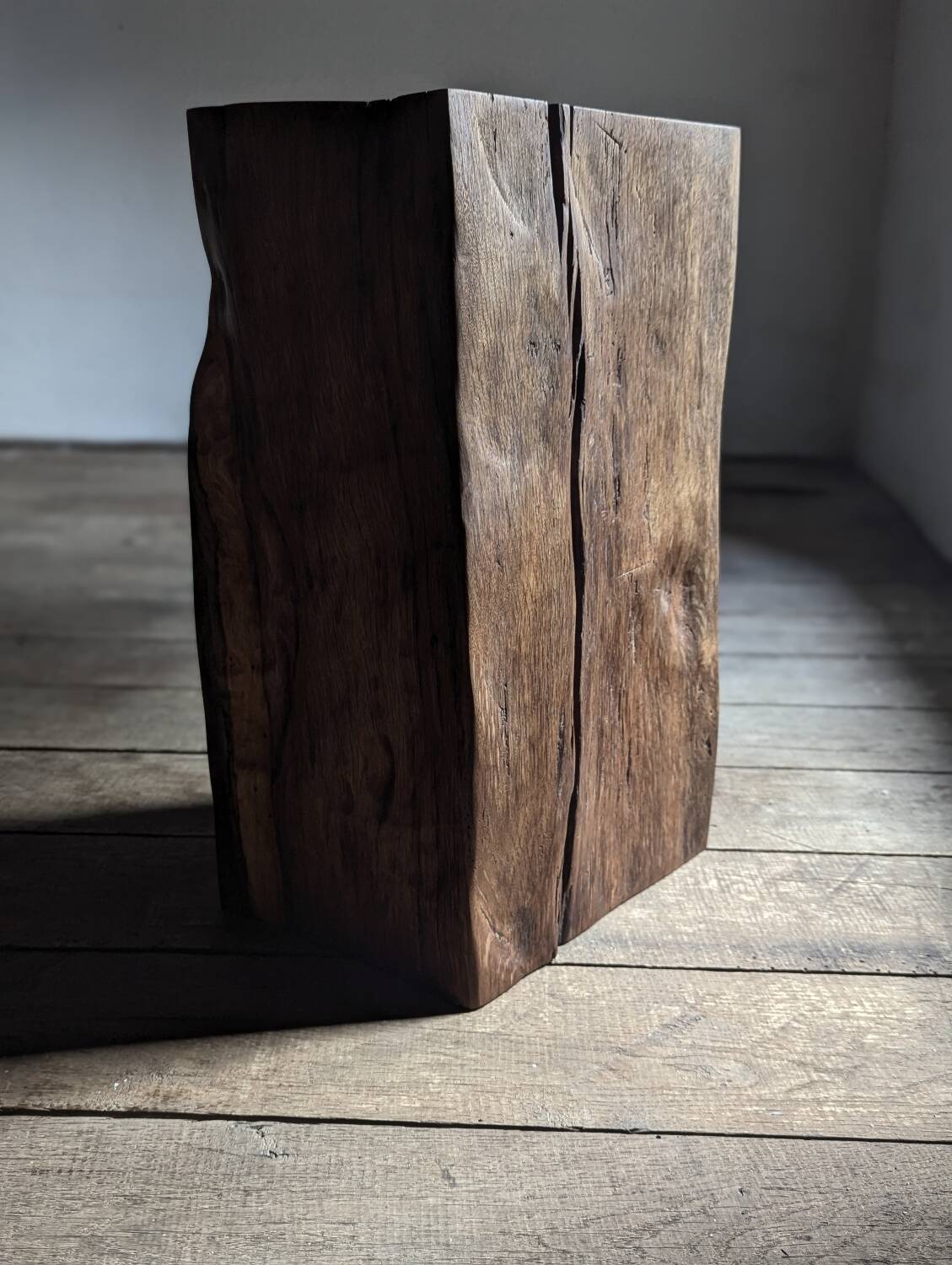 Antique oak pedestal