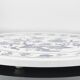 Vintage round trivet with blue floral pattern - 1970s