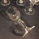 5 old blown glass liquor glasses