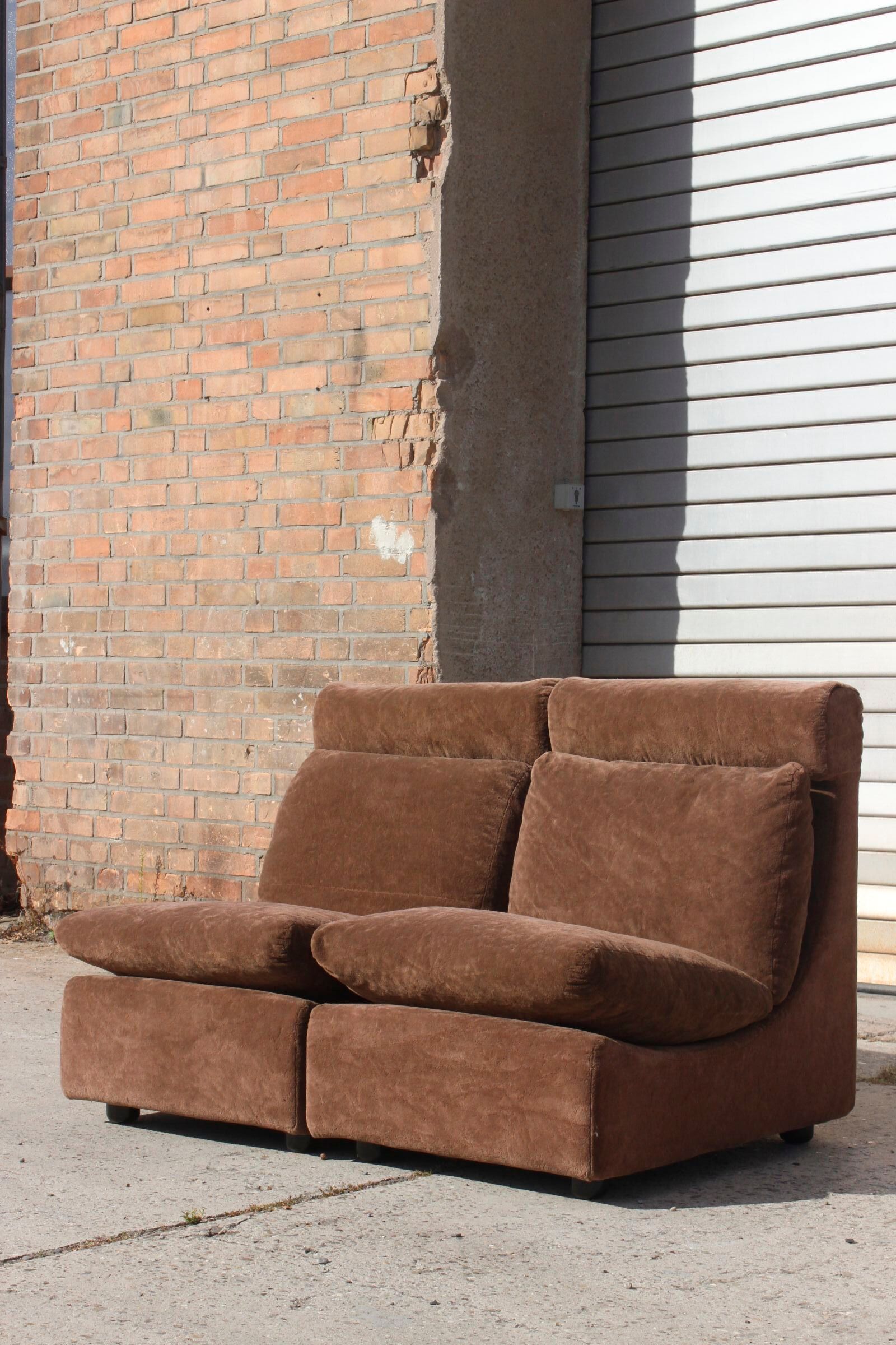 Walter Knoll Collection pair of modular armchairs in two-seater sofa 1970s