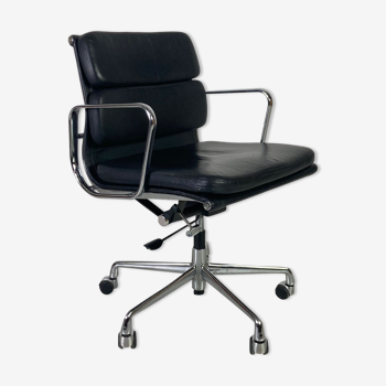 Chaise de bureau Eames ICF pour Herman Miller cuir noir Soft Pad réglable en hauteur