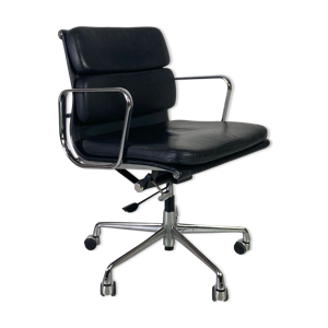 Chaise de bureau eames ICF pour Herman Miller cuir noir Soft Pad réglable en hauteur