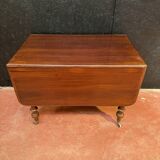 Folding and extendable mahogany table