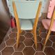 (Lot) 4 pastel multi-colored chairs (Monobloc)