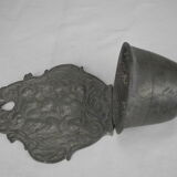 Antique 18th century pewter holy water font