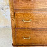 Commode vintage en noyer, pieds compas , circa 1950s