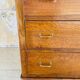 Vintage walnut chest of drawers, splayed legs, circa 1950s.