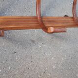Curved wood bistro coat rack