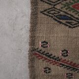 Vintage Turkish Oushak Handwoven Rug 55x376 cm