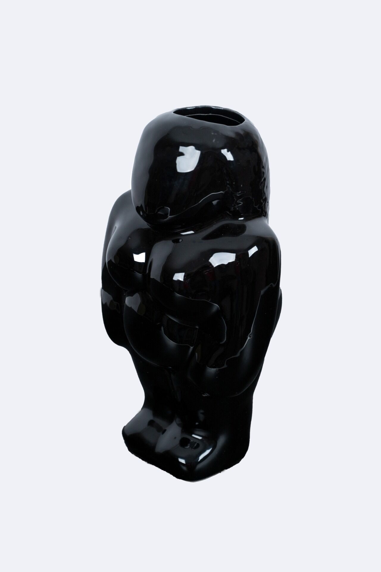 Gaia black vase