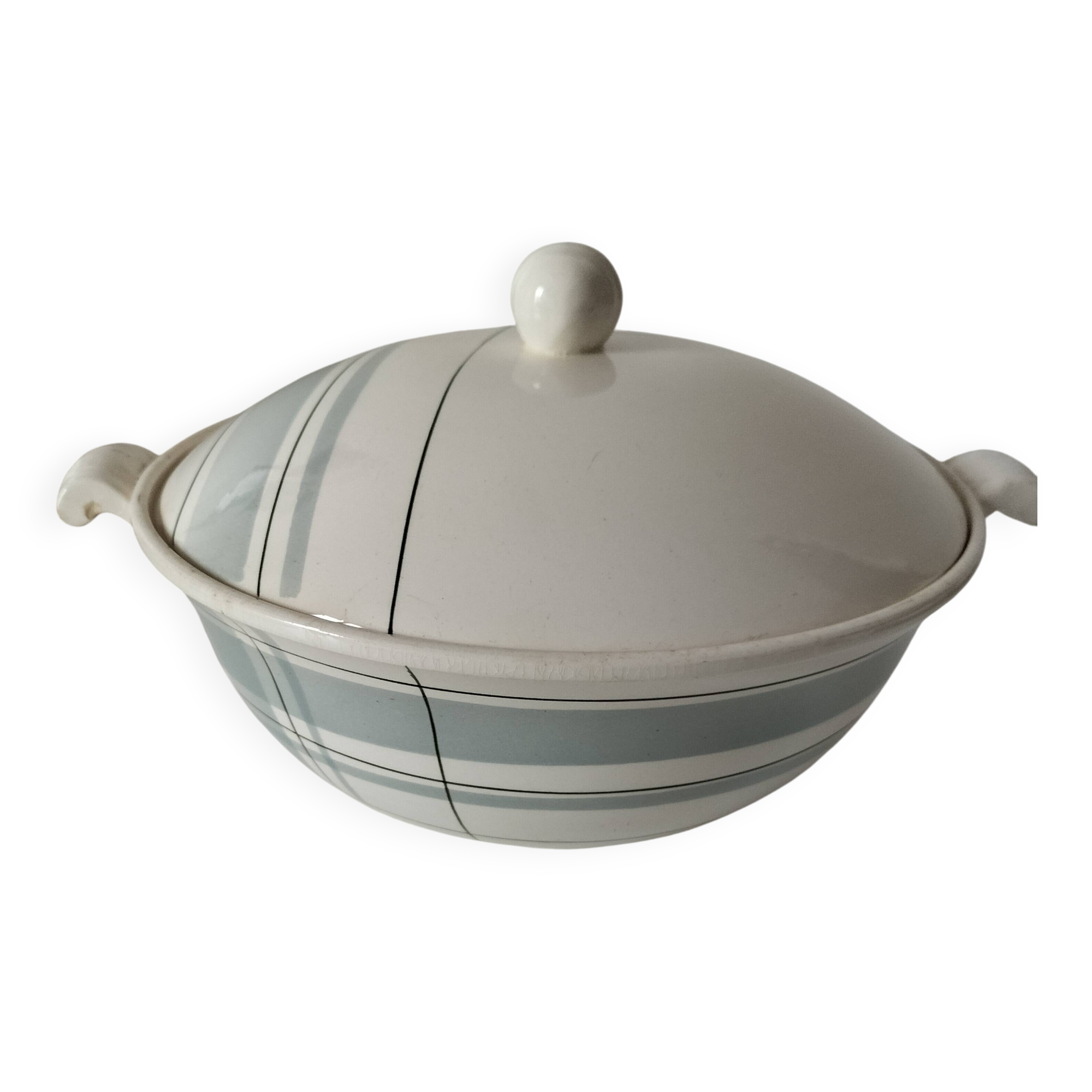 Salins soup tureen model Montréal graphic decor 60s
