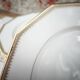 Set of 11 flat plates in Limoges porcelain by Maison Lanternier & C.