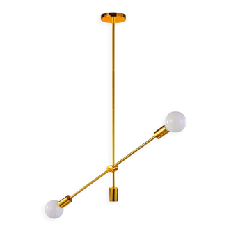 Chandelier ceiling light, golden-ac